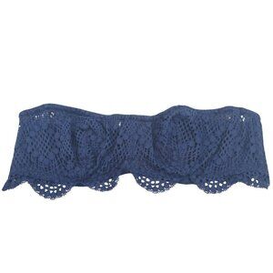 Victoria’s Secret Strapless Lace Bralette Bra Dark Blue Women’s Size L Sexy